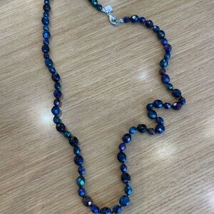 Elegant Blue Beaded Necklace